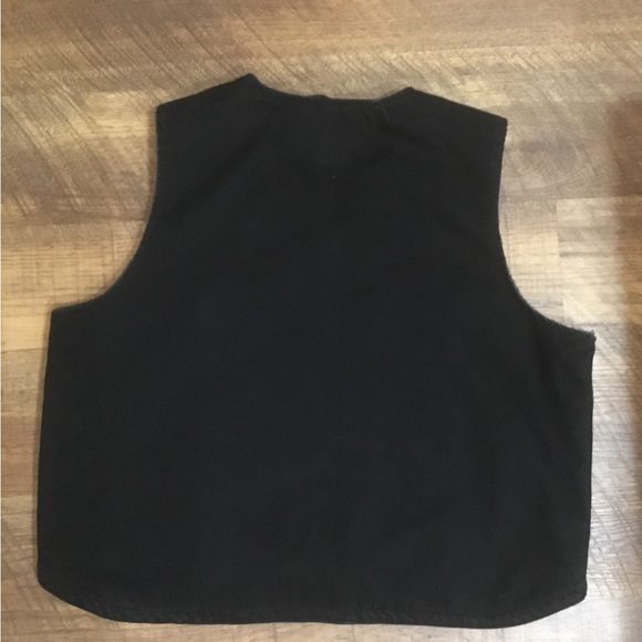 Carhartt Black Washed Duck Sherpa Lined Vest - Picture 2 of 5